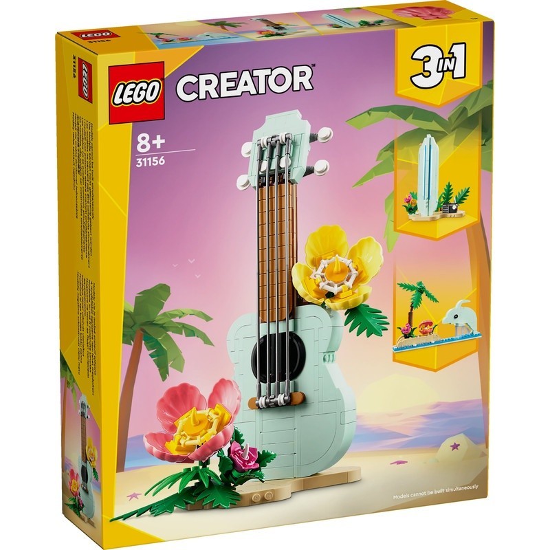 LEGO Creator 31156 Tropical Ukulele 3in1 Toy Set (387 Pieces) Mainan Balok (8 Tahun+)