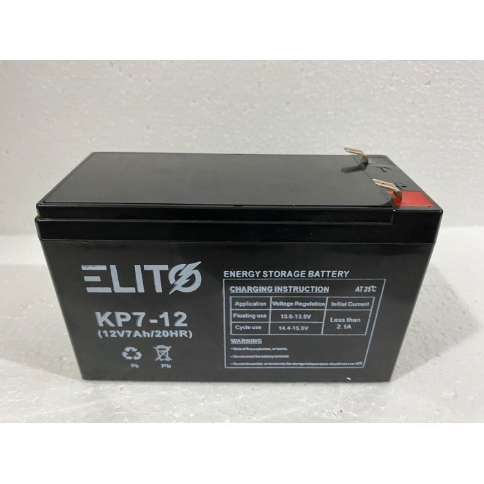 Aki Baterai Mobil Mobilan Anak VRLA ELITO 12V 7AH MF 12v 7ah