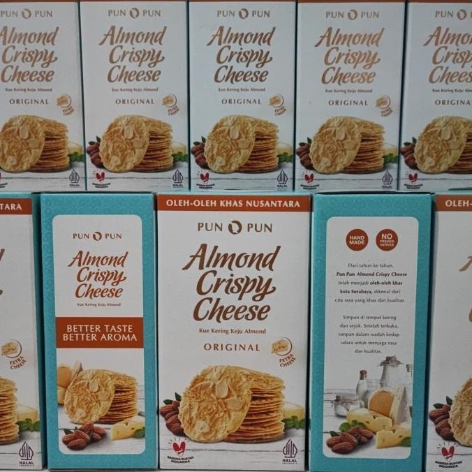 

New Almond Crispy Cheese Surabaya Kue Kering Keju Almond Original Pun Pun Terbaik