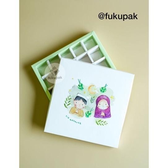 

Box Sekat 25 Idul Fitri (10 Pcs) Dus Lebaran Kotak Nastar Coklat Mochi Diskon