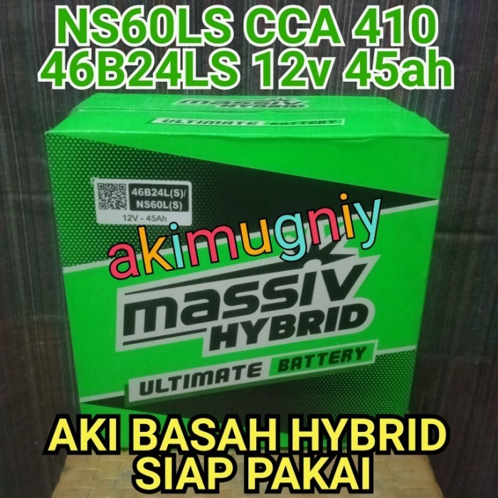 aki ns60ls 46b24ls hybrid 12v 45ah crv hrv wulling incoe gold gs fb
