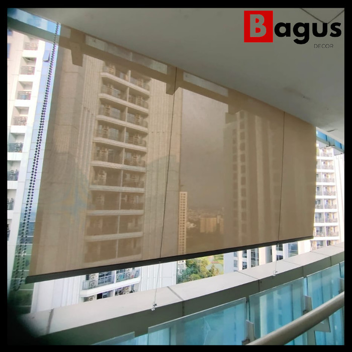 Suntex blind tirai outdoor Tirai luar ruangan tampias hujan