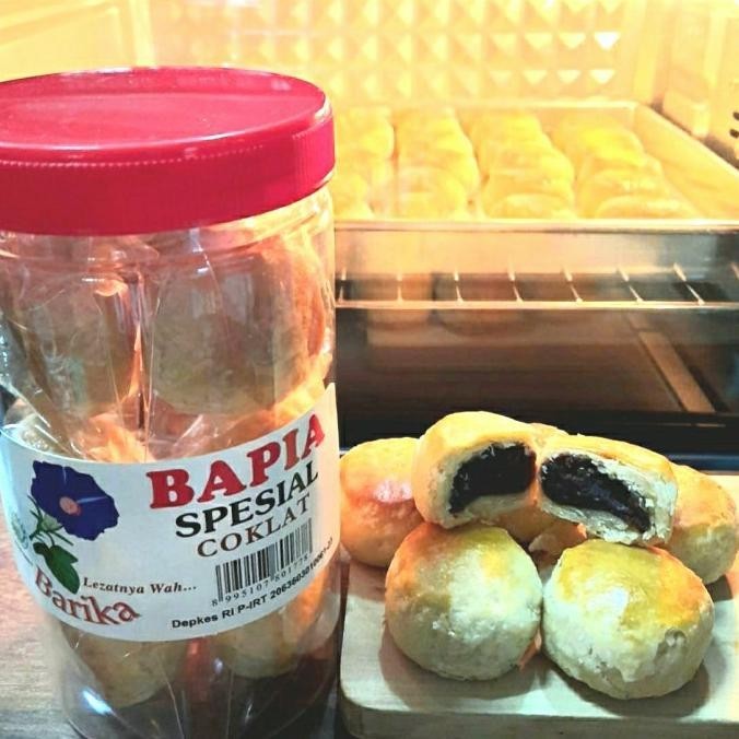 

bakpia bapia barika coklat kue pia enak lezat toples isi 10