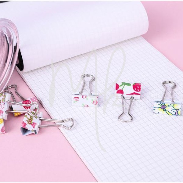 

R Clip Binder Clip 1 Box Isi 24 Pcs Jepitan Kertas Motif Hb178