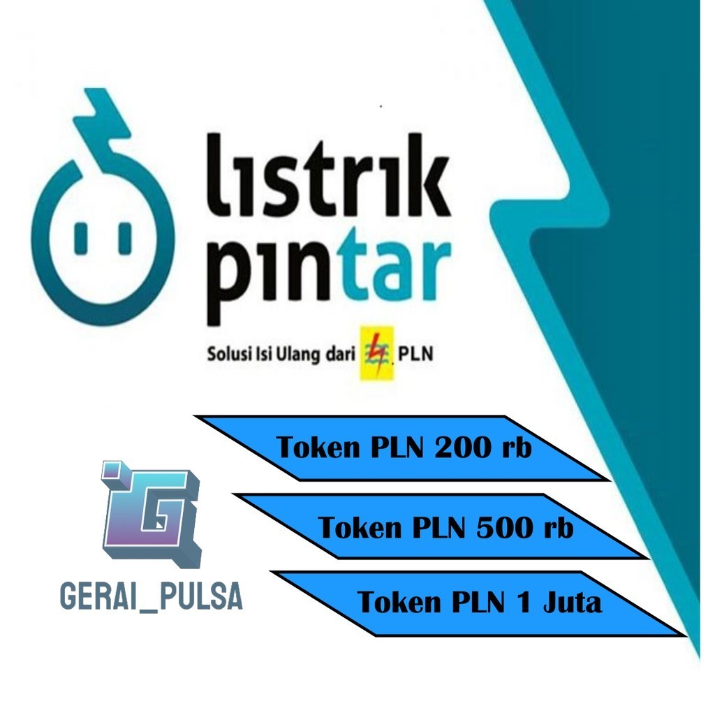 Token Listrik / Pulsa Pln Prabayar 200 500 Ribu 1 Juta 200000 500000 1000000