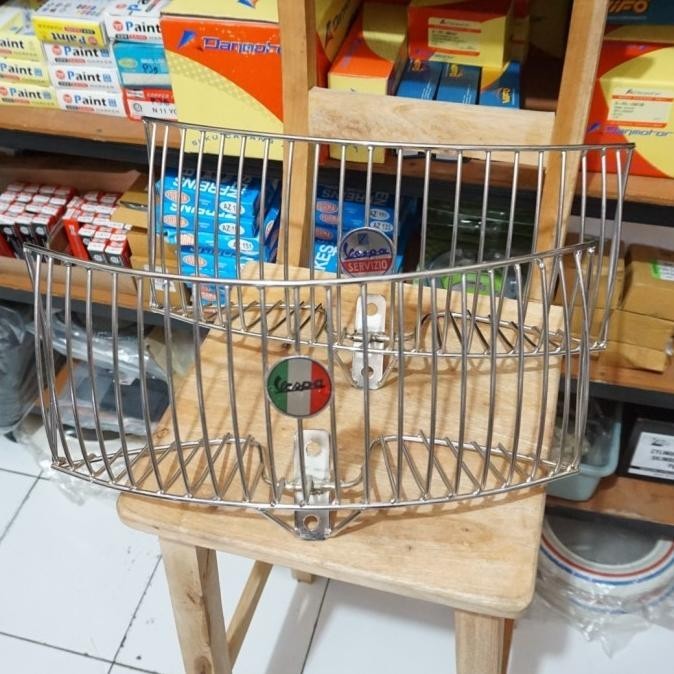 @#@#@#] Keranjang Sayur Rak Tengah Vespa Super Sprint Chrome