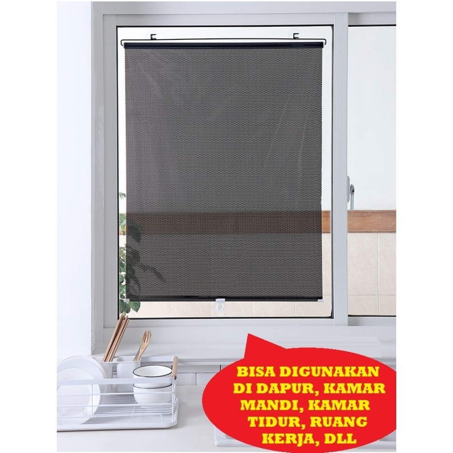 Sunshade Rolling Window Curtain Tirai Jendela Gulung Otomatis