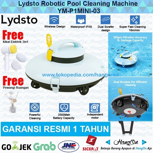 Lydsto P1 Mini Robotic Pool Cleaner Robot Vacuum Swimming Kolam Renang