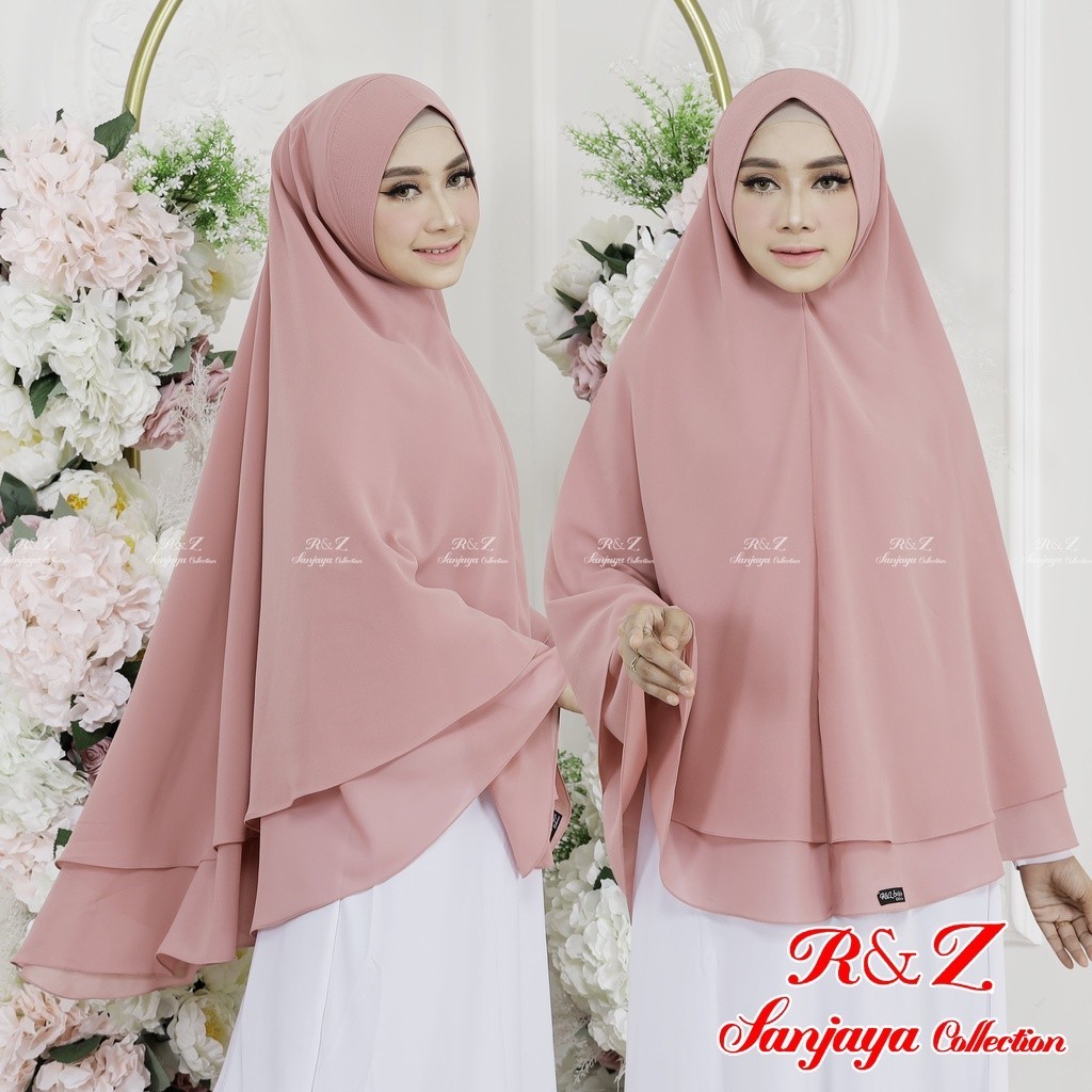 NEW PREMIUM DAILY HIJAB Khimar Syari Premium 2 Layer Jumbo Ceruty Kerudung Syari Jumbo Ceruty Hijab
