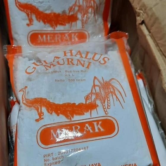 

Gula halus cap Merak 500 gr 1 dus isi 10 pcs (Grab & Gosend Only) L21T