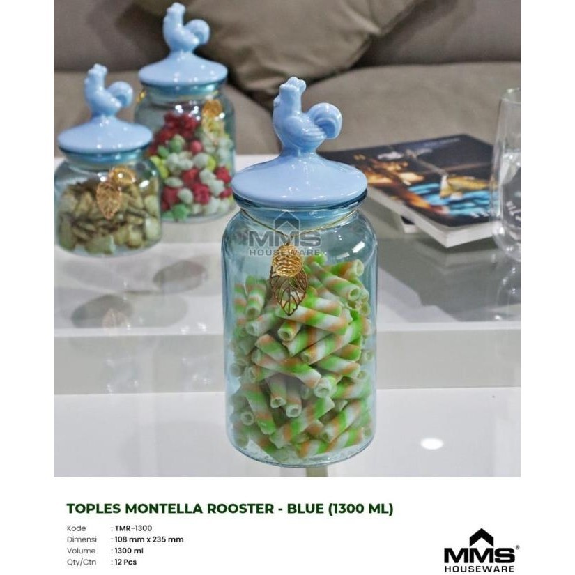 Mms Glass Jar 1300 Ml Toples Kaca Montella Glass Jar
