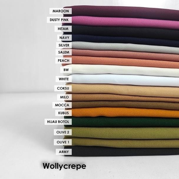 

Kain Wollycrepe Permeter Stok Terbatas