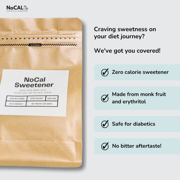 

Ready Monk Fruit Sweetener NoCal 250gr (Zero Calorie)