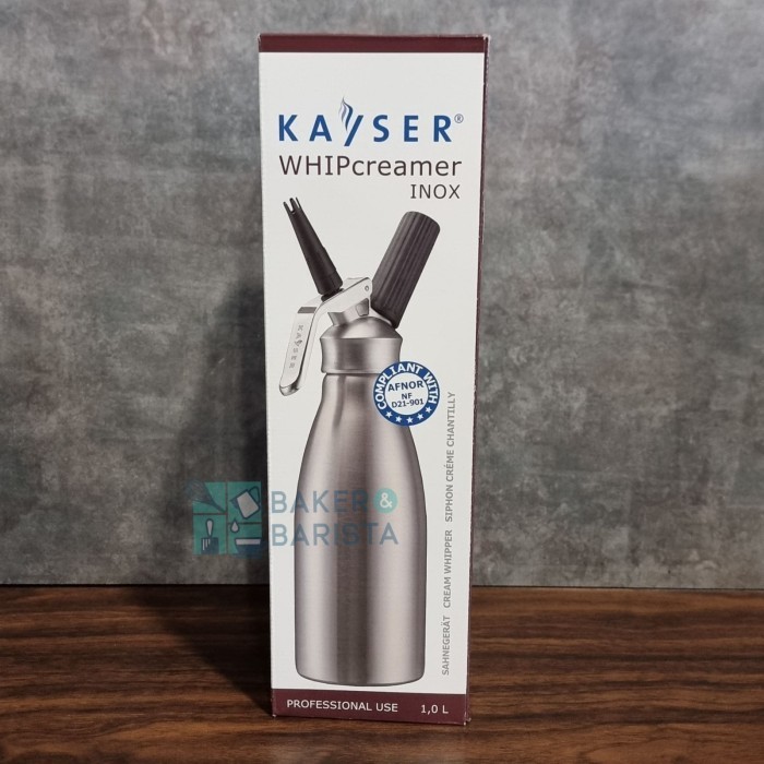 

Ready Kayser Cream Whipper Inox 1000ml Stainless steel 1ltr whipper eropa