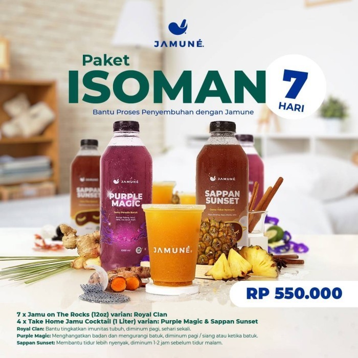 

Ready Paket Isoman Jamu Herbal 7 hari by Jamune