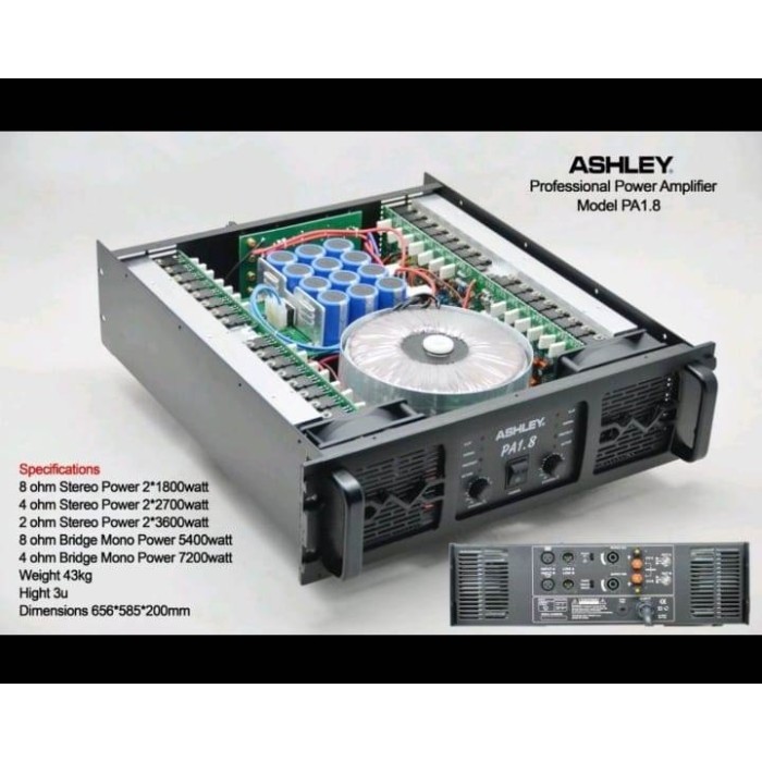 Ready Power Amplifier ASHLEY PA 1.8 PA1.8 PA 1.8 Original