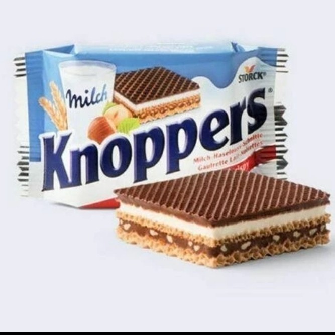 

TERBAIK Storck Knoppers Hazelnut Milk Wafer Coklat Biskuit Knopper