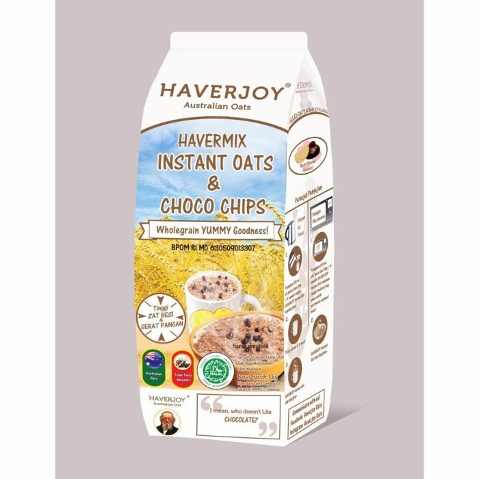 

BERMUTU Haverjoy Havermout Instant & Choco Chips 1KG / Havermix Oats putih