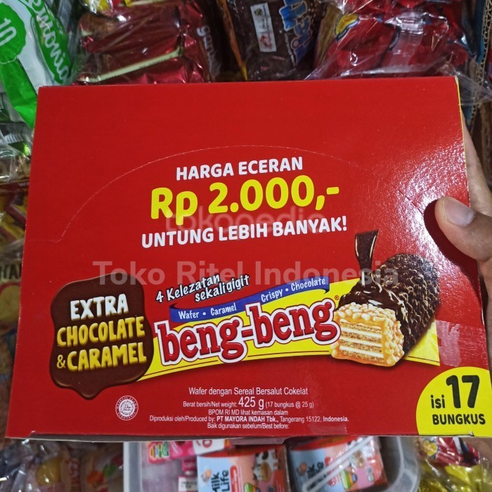 

BERKUALITAS BENG BENG 1 BOX (17pcs x 25gr)/BENG-BENG COKLAT CARAMEL