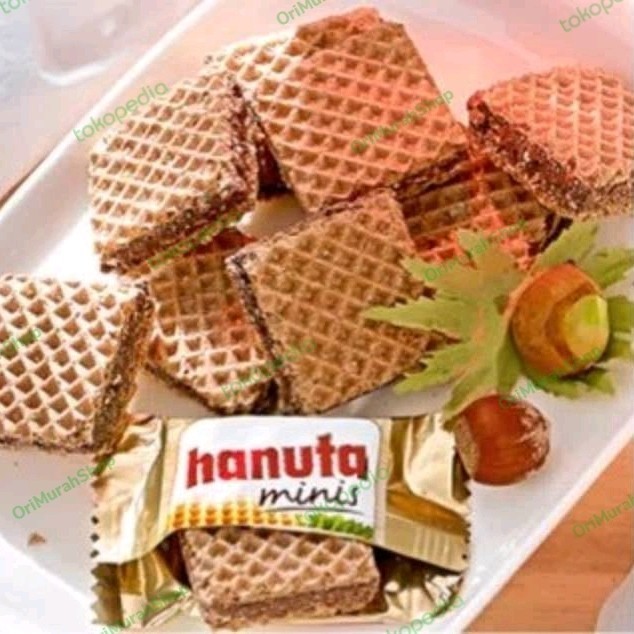 

TERUJI Hanuta Minis Ferrero Wafer Chocolate Hazelnut 200 Gram Coklat Mini