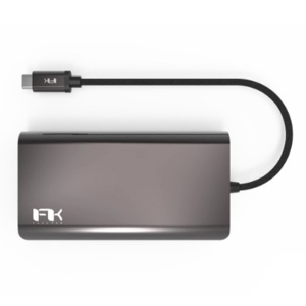 Feeltek 8 In 1 Usb-C Portable Hub - Gray