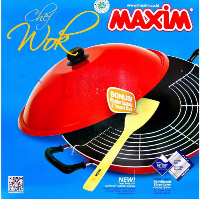 Maxim Wok Set-40 Cm Wajan Penggorengan / Chef Wok / Wokset40Cmchefwok