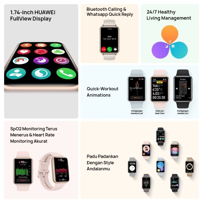 Huawei Watch Fit 2 Smartwatch Garansi Resmi
