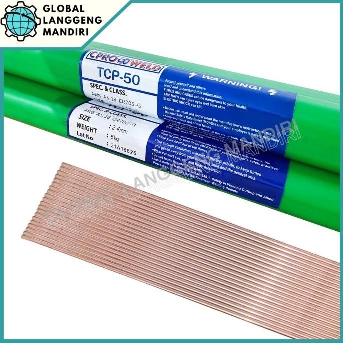 Kawat Las Tig Argon Tcp-50 (5Kg) Untuk Besi Dan Baja Setara Tgs50