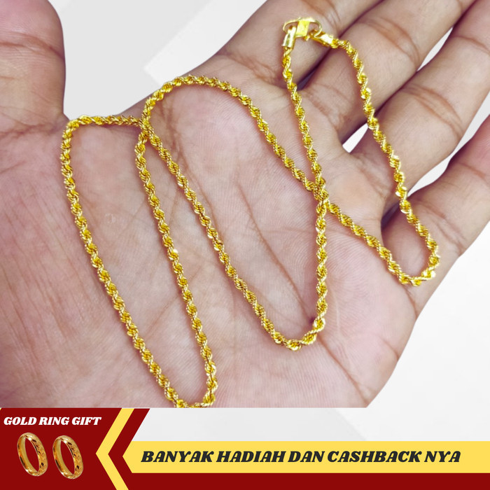 Kalung Emas 700 - Kalung Tambang Emas Asli - Untuk Pria Dan Wanita