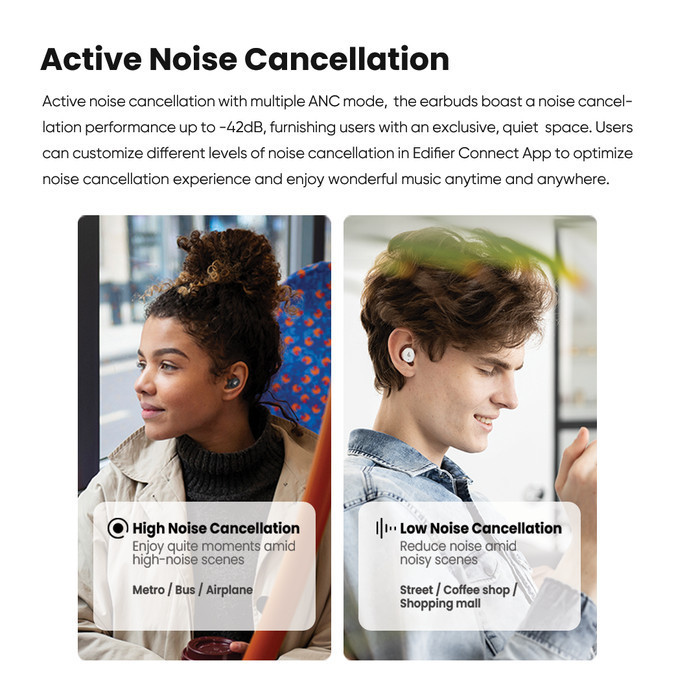 Edifier Tws1 Pro 2 True Wireless Noise Cancellation In-Ear Headphones