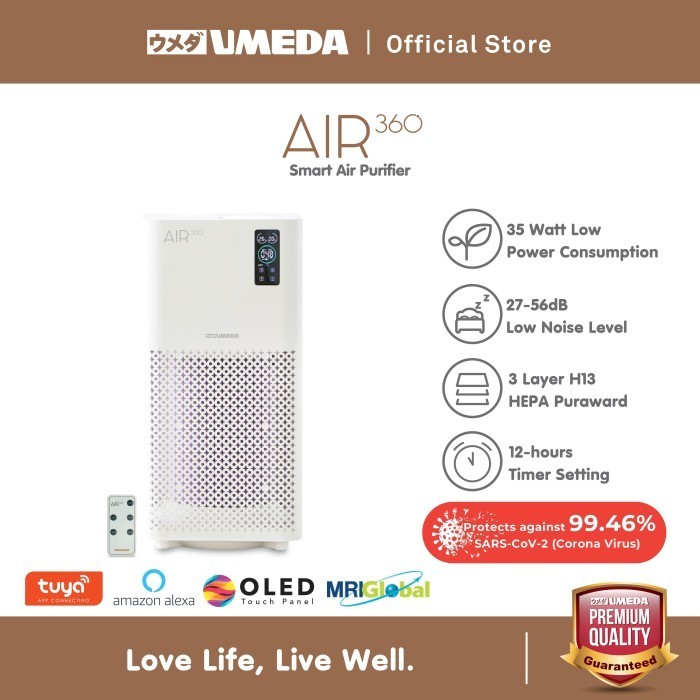 Umeda Air360 Air Purifier H13 Hepa Puraward