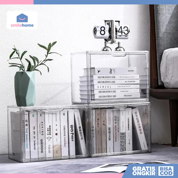 

SMILEHOME Kotak Penyimpanan Buku Akrilik - Book Display Acrylic Box