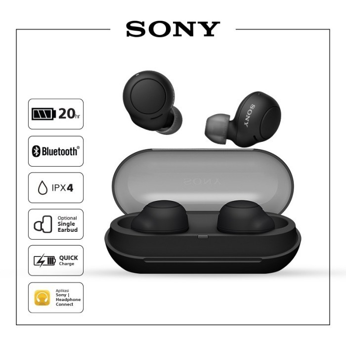 Sony Wf-C500 Black Truly Wireless Headphones / Wfc500 / Wf C500