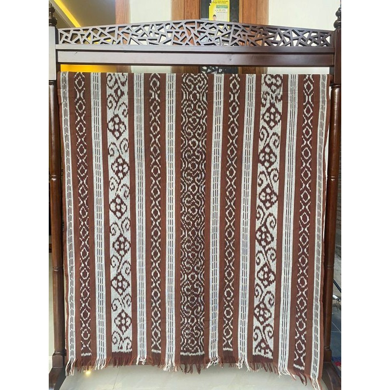KAIN TENUN BLANKET TRADISIONAL TROSO JEPARA MOTIF TORAJA MIX SALUR LURIK, KAIN TENUN ETNIK NUSANTARA