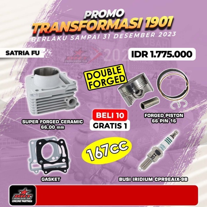 Paket Bore Up Satria Fu - Block Ceramic - Piston - Brt Promo 1901