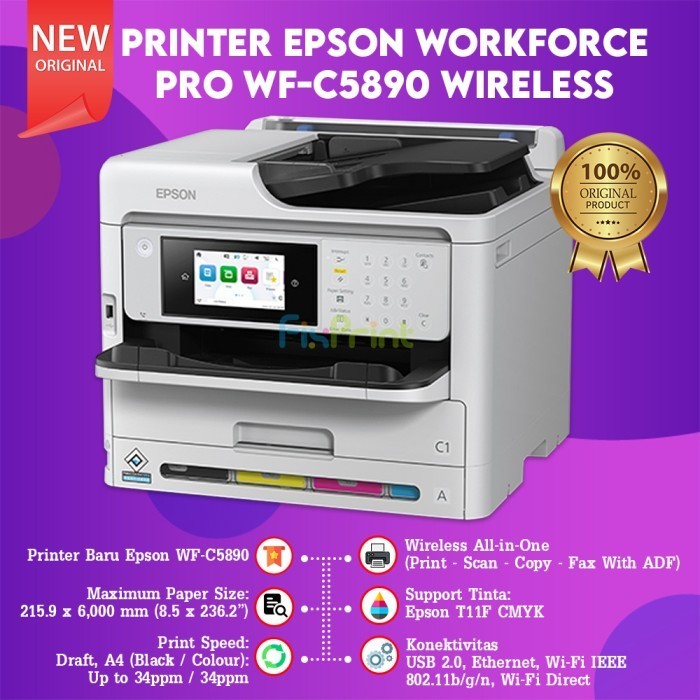 Printer Epson Wf-C5290 - Wifi Duplex Epson Workforce Pro Wf-C5390