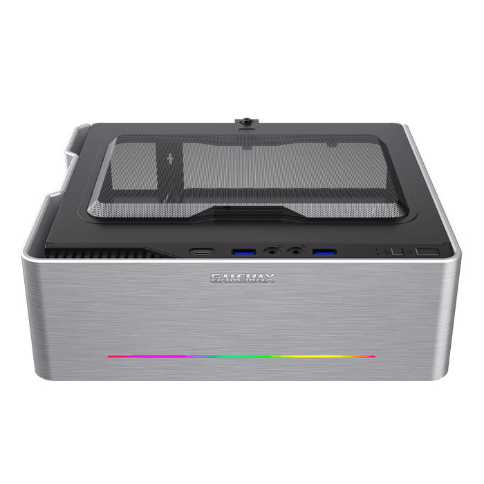 Gamemax Violin Silver Ultra Slim - Rgb Strip Mini-Itx Gaming Case