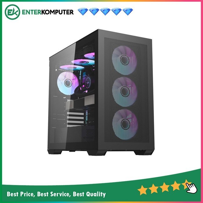 Casing Darkflash Dlx4000 Mesh Black - Atx, Matx - Black