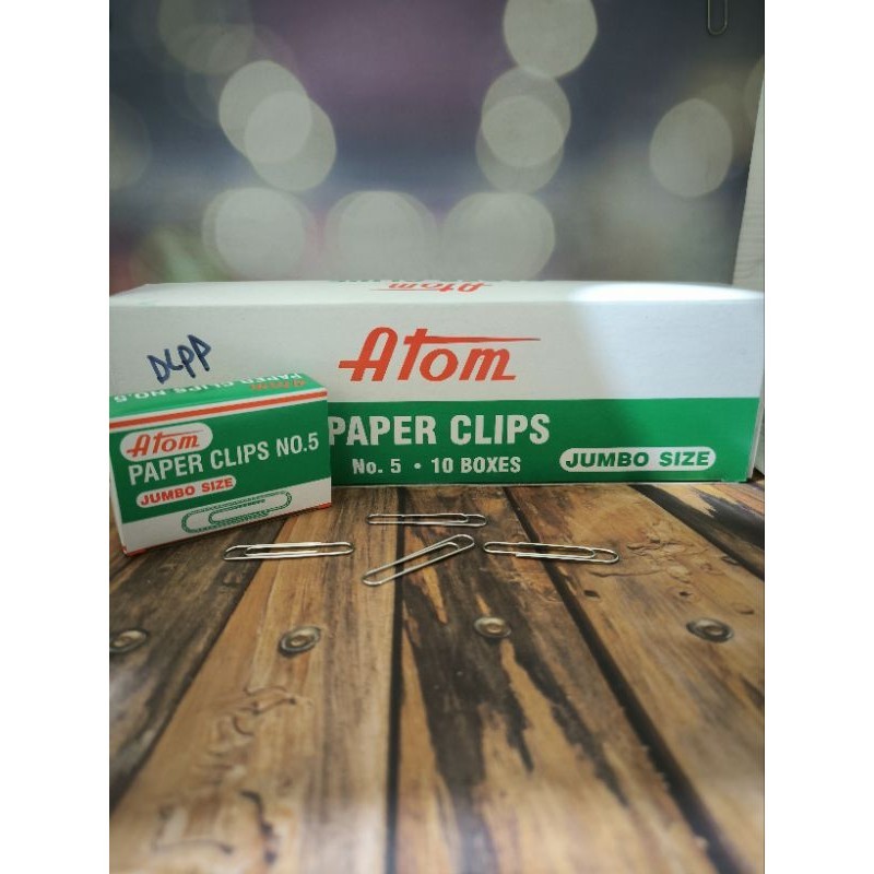 

Paper Clips Atom size No.3 dan No.5/Penjepit kertas Atom per kotak