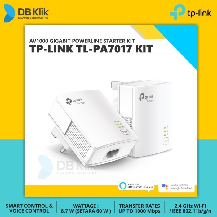Powerline Starter Kit Tp-Link Tl-Pa7017 Av1000 Gigabit - Tplink Pa7017