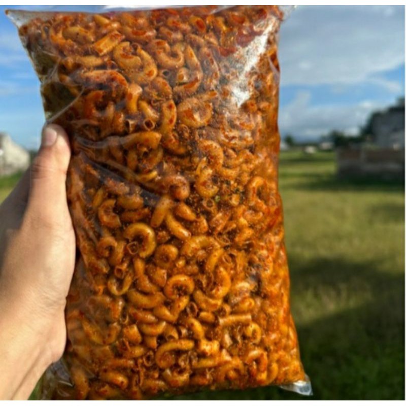 

Makaroni cikruh Kemasan Pouch 150gram pedas gurih Cahyani's Snacks