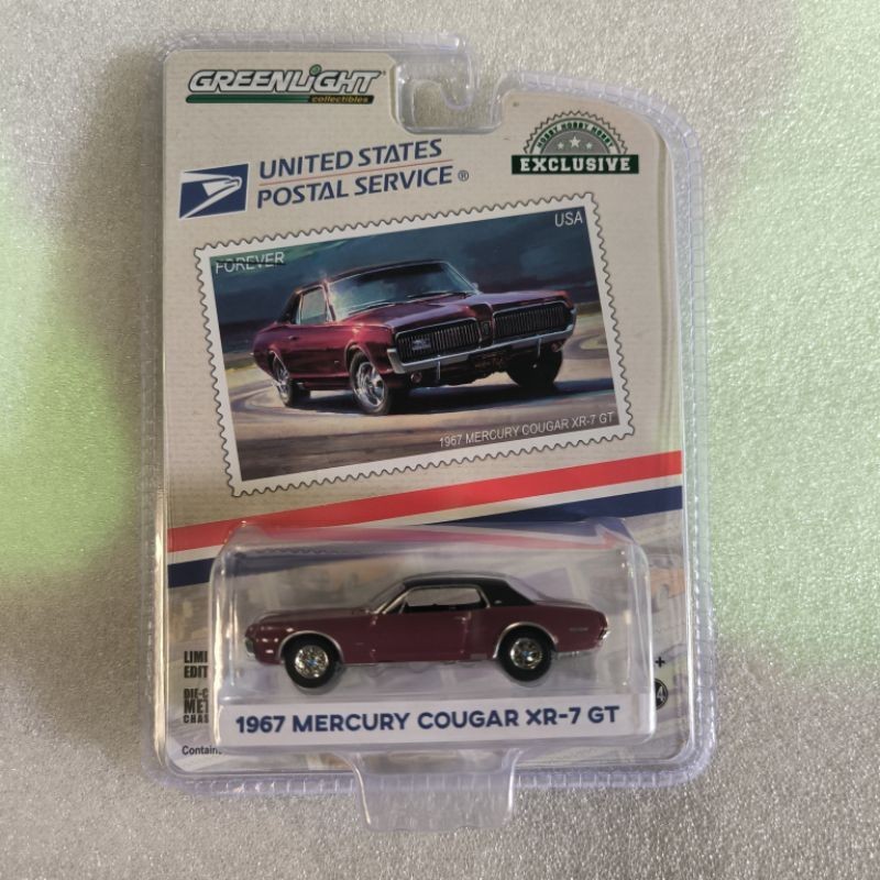 GREENLIGHT US POSTAL SERVICE - 1967 MERCURY COUGAR XR-7 GT