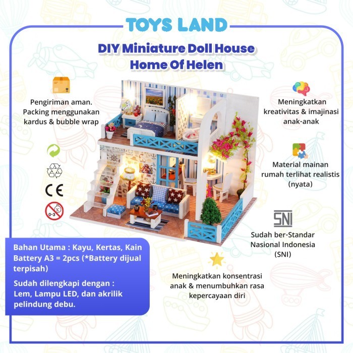 Doll House Diydiy Miniature Doll House - House Of Helen