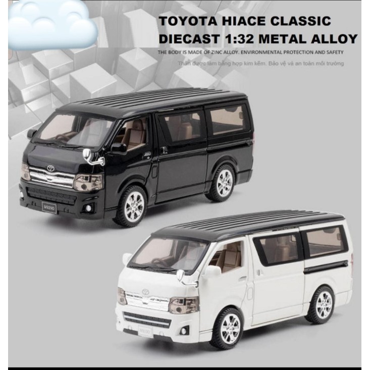 Diecast Miniatur Mobil Toyota Hiace Classic Metal Series Skala 1 : 32