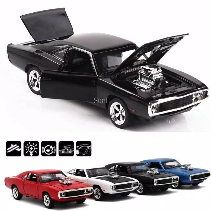 Miniatur Mobil Diecast Dodge Charger M Rt 70 Fast Furious Dom Diecast