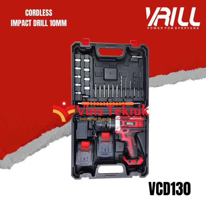 Cordless Impact Drill Vrill Vcd130 Mesin Bor Tembok Baterai Vcd 130