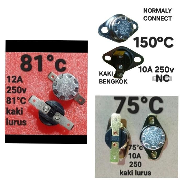 THERMOSTAT KSD 301 250v 10A  KSD201 microwave KSD 201 M ac250v10a fuse