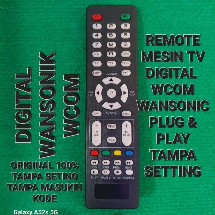 REMOTE MESIN TV DIGITAL CHINA WANSONIC WCOM W COM WANSONIK DVB STB