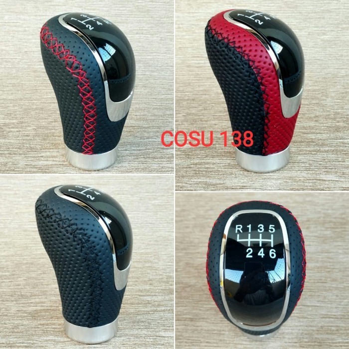 Universal Shift Knob Tuas Transmisi Kulit Manual 6 Speed