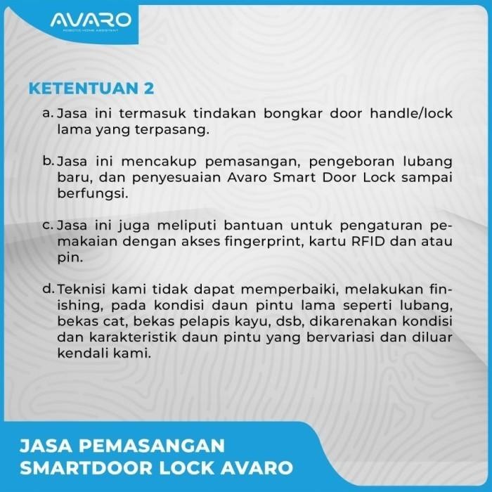 TEKNISI PEMASANGAN SMART DOOR LOCK AVARO JASAPASANG